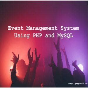 event management system  php  mysql phpgurukul store