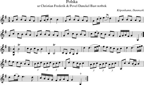 folkwiki musik polska ur christian frederik povel danckel bast notbok