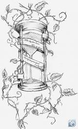 Hourglass Tattoo Designs Sketch Broken Coloring Branches Pages Template Templates sketch template