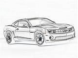 Coloring Camaro Chevy Pages Print 2010 sketch template