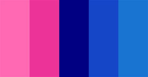 hot pink neon with navy color scheme blue