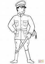 War Coloring Pages Soldier Ww1 Drawing Soldiers Officer Ww2 Anzac Printable Kids Drawings Australian Color Getdrawings Navy Military Getcolorings Popular sketch template