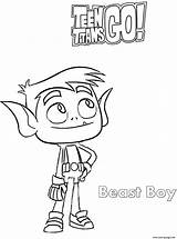 Boy Coloring Teen Titans Beast Pages Printable Print sketch template