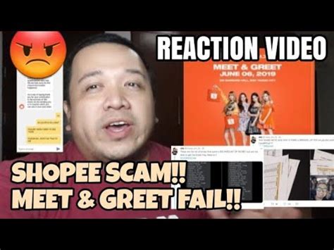 shopee scam reaction video  blackpink meet greet event youtube