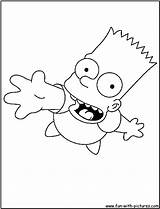 Bart Simpson Coloring Simpsons Pages Fun sketch template