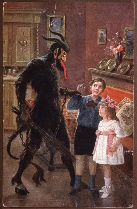 Greetings From Krampus Gorgeous Old Postcards Of Santa S