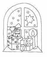 Coloring Christmas Pages Window Coloriage Choose Board sketch template