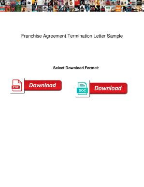 fillable  franchise agreement termination letter sample