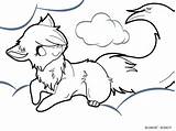 Wolf Coloring Pages Anime Cute Chibi Easy Baby Print Pup Drawings Printable Simple Girl Colouring Cartoon Cliparts Color Animal Deviantart sketch template