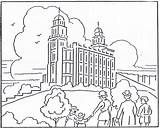 Lds Mormon Manti Baptist 1923 Bountiful Temples Coloringhome Related sketch template