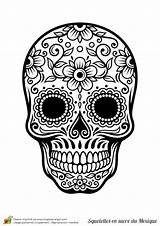 Tete Mort Squelette Sucre Mexicaine Calaveras Crane Harmonie Mexicain Skull Adulte Hugolescargot Sugar Mexique Totenkopf Calavera Hugo Crâne Catrina Muertos sketch template