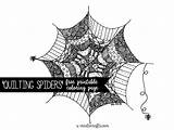 Quilting Coloring Pattern Spiders Spider Pages Read Adult Print sketch template