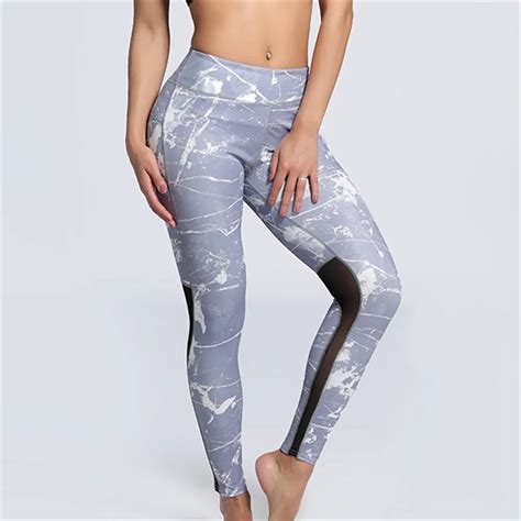 mesh sexy patchwork legging women fitness hot sale long pant casual