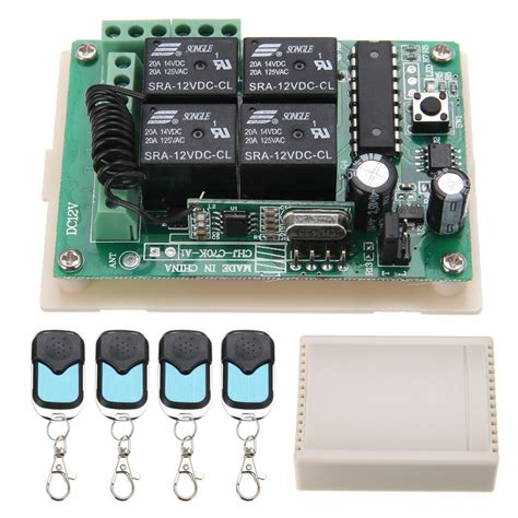 mayitr pcs mhz rolling code remote control auto  wireless relay receiver relay suitable