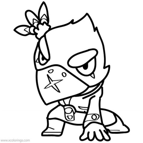 crow brawl stars coloring pages black  white xcoloringscom