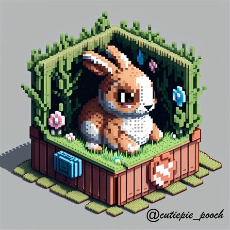 hình nền Đáng yêu cute bunny pixel art tải xuống miễn phí