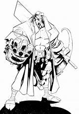 Hellboy Diablo Bowden Mike Descripción Onlinecoloringpages sketch template