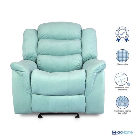 silla reclinable  puesto cuero sintetico alamo relax home falabellacom