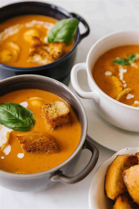 Creamy Tomato Basil Soup Recipe By Zareen Syed