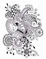Zentangle Drawings Patterns Coloring Pages Clipartmag Doodle Tangle Color Choose Board sketch template