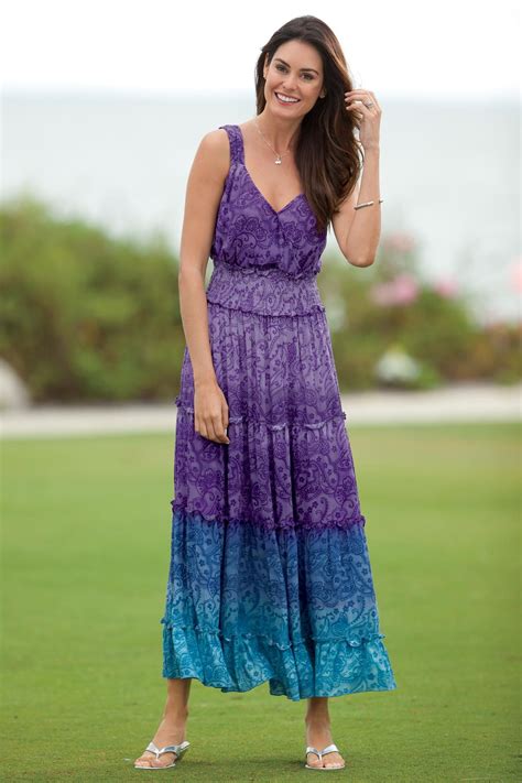 printed purple ombre maxi dress dresses ombre maxi