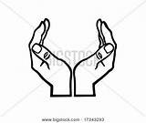 Hands Cupped Clipart Clip Vector Drawing Retro Stock Save Pic Hand Logo Paintingvalley Holding Shutterstock Collection Lightbox Drawings Clipground Create sketch template