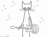 Coloring Pages Pete Rocking Cat Star Printable Kids sketch template