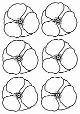 Poppy Template Poppies Craft Remembrance Cut Coloring Templates Printable Kids Crafts Pages Colouring Veterans Craftnhome Instructions Color Anzac Sunday Flower sketch template