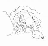 Jesus Coloring Resurrection Cave Buried Tomb Pages Colouring Empty Where Drawing Risen Has Printable Color Drawings Netart Getcolorings Getdrawings Gruta sketch template