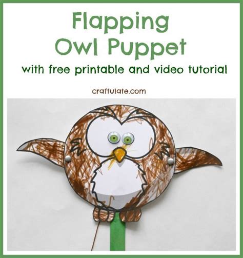 flapping owl puppet craftulate