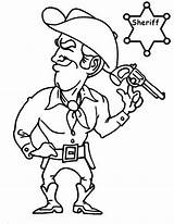 Sheriff Coloring Pages Color Getcolorings Cowboy Getdrawings sketch template