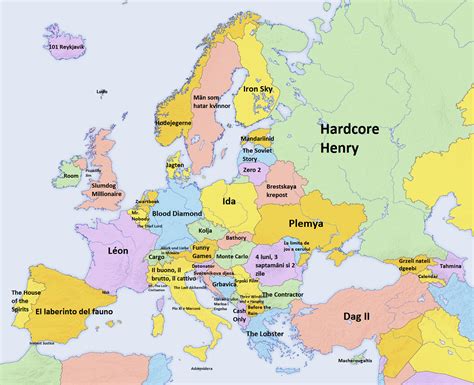 mapa najwyzej ocenionych filmow poszczegolnych krajow europy worldmappl