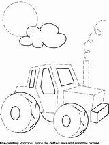 Trace Tracing Pre Truck Drawing Worksheets Print Tractor Line Preschool Kidzone Car Kids Ws Worksheet Printing Cool Practice Dotted Lines sketch template