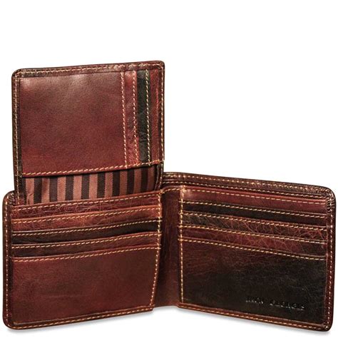 jack georges voyager leather bifold wallet  id flap