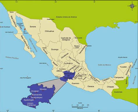 mapa del estado de michoacan mexico images   finder