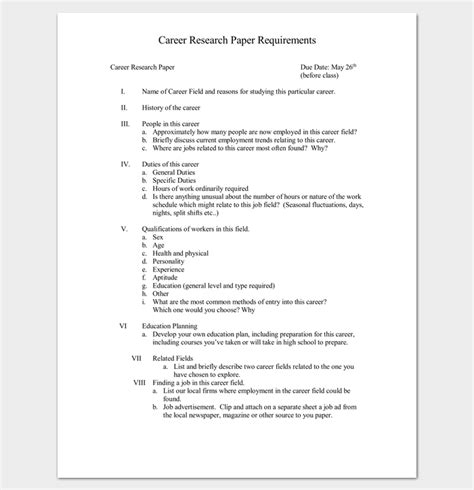 research paper outline template  examples formats samples