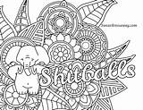 Coloring Pages Words Word Swear Printable Adults Colouring Awesome Print sketch template