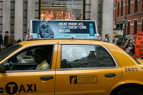 york city taxi top design  advertising signs vsl print