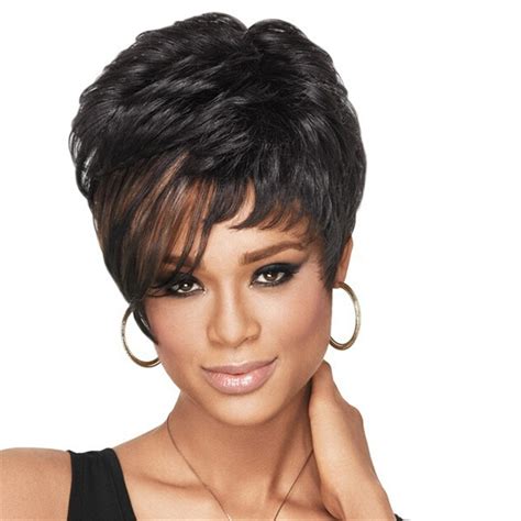 natural wig african american short hairstyles wigs  black women synthetic quality assurance