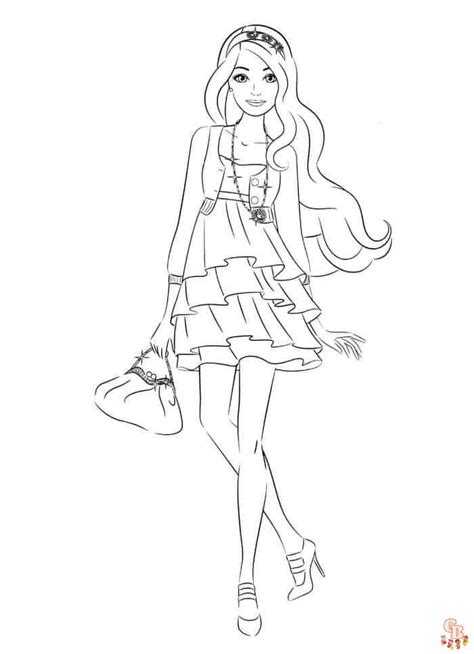 fashion barbie coloring pages home design ideas