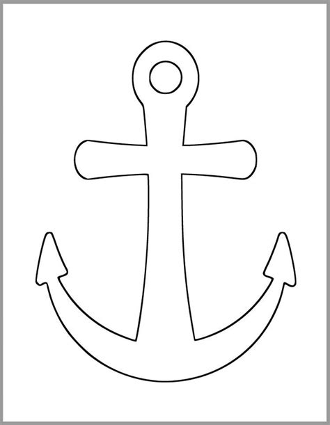 printable anchor template beach theme cutout nautical etsy uk