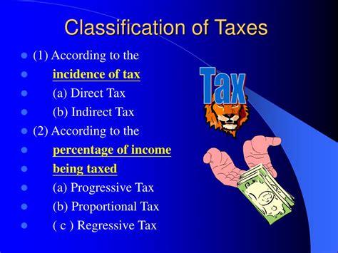 Ppt Classification Of Taxes Powerpoint Presentation Free Download