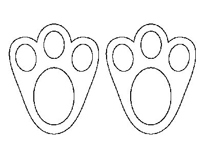 printable bunny feet  ears template