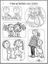 Coloring Pages Sisters Reverent Lesson Family Brothers Lds Sunbeam Brother Sister Little Sud Primaria Ones sketch template