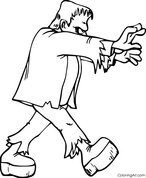 frankenstein coloring pages coloringall