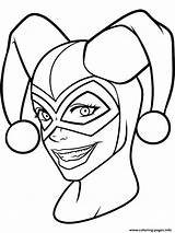 Quinn Mask Harley Face Pages Coloring Printable Color sketch template