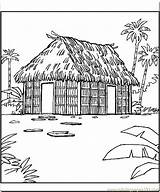 Coloring Pages Houses Buildings House Colouring Printable Mud Architecture Color Online Hut Print Victorian Choose Board sketch template