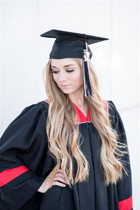 senior girl cap  gown graduation  downtown  michelle logan