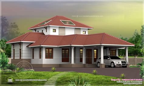 bhk kerala courtyard single floor house home kerala plans