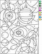 Christmas Coloring Pages Number Color Detailed Winter sketch template